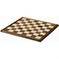 Класичен шаховски табла, цврсто орев и јаворов дрво, 11,5 “