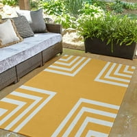 3 '5' Едноставно маргаритни ленти со модерни и современи килим на областа Ченил, жолчна жолчка жолта