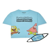 Графичка маица на Spongebob SquarePants Juniors со бесплатна маска