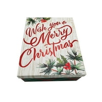 Одморот за време на Божиќ, божиќна џамбо кутија за подароци, честитки, 14,75х11. 5in
