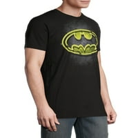 Лого на Бетмен и патент за маички за маици за маици и голема машка машка маица, 2-пакет
