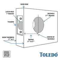 Електронско заклучување на Толедо со тастатура во сатен никел финиш
