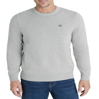 Chaps Mens Classic Fit памук цврст џемпер на екипаж