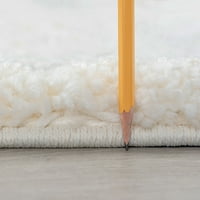 Современа површина килим дебела геометриска крема, повеќе бои дневна соба лесна за чистење