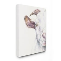 Stuple industries голема коза глава животинска акварела сликарство супер платно wallидна уметност од Georgeорџ