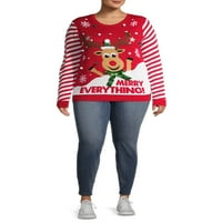 Без граници на јуниори плус весело сè Божиќен џемпер