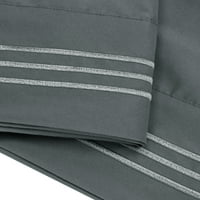 Единствени договори полиестерски перници за тело со пликови темно сиви 20 x54