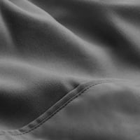 Голи домашен микрофибер 7-парчен црн и сив кревет во торба, полн XL