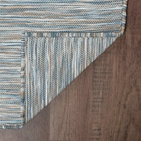 Современа површина за килим со сина боја на отворено во затворен простор лесен за чистење