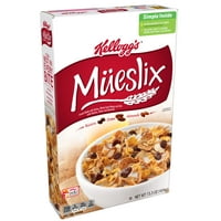 Mueslix за појадок на Келог, направен со цело зрно добар извор на растителни влакна, оригинал, кутија 15.3oz