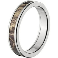Полу-рунда титаниумски прстен со realtree ap camo inlay